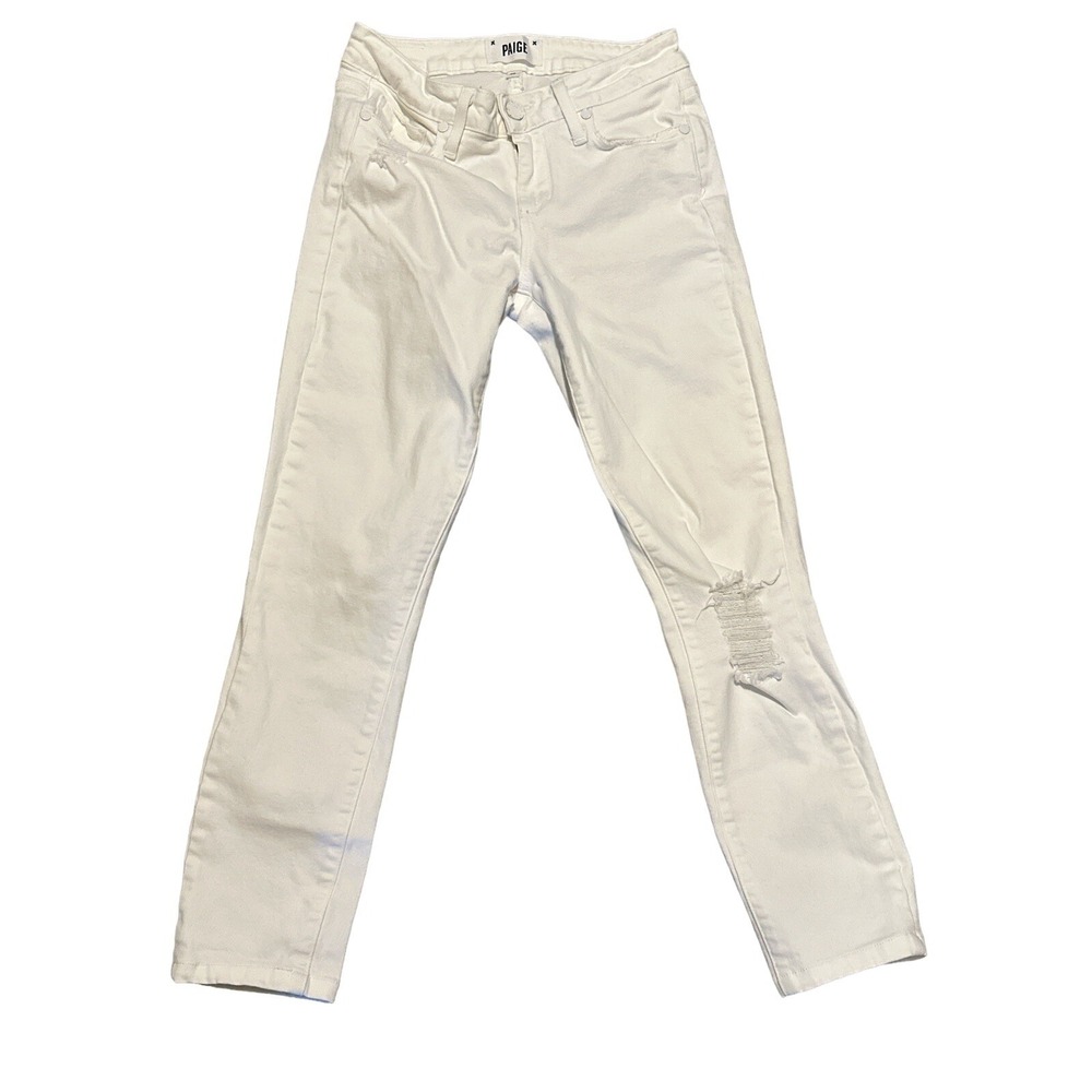 Paige Verdugo Ultra Skinny Womans White Jeans Size 26
